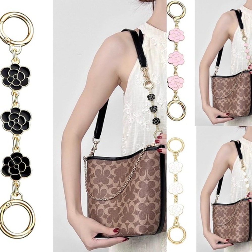 Luxury Floral Bag Strap Extender – Chic Handbag Chain Accessory